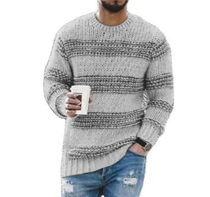 Men's Striped Knit Pullover