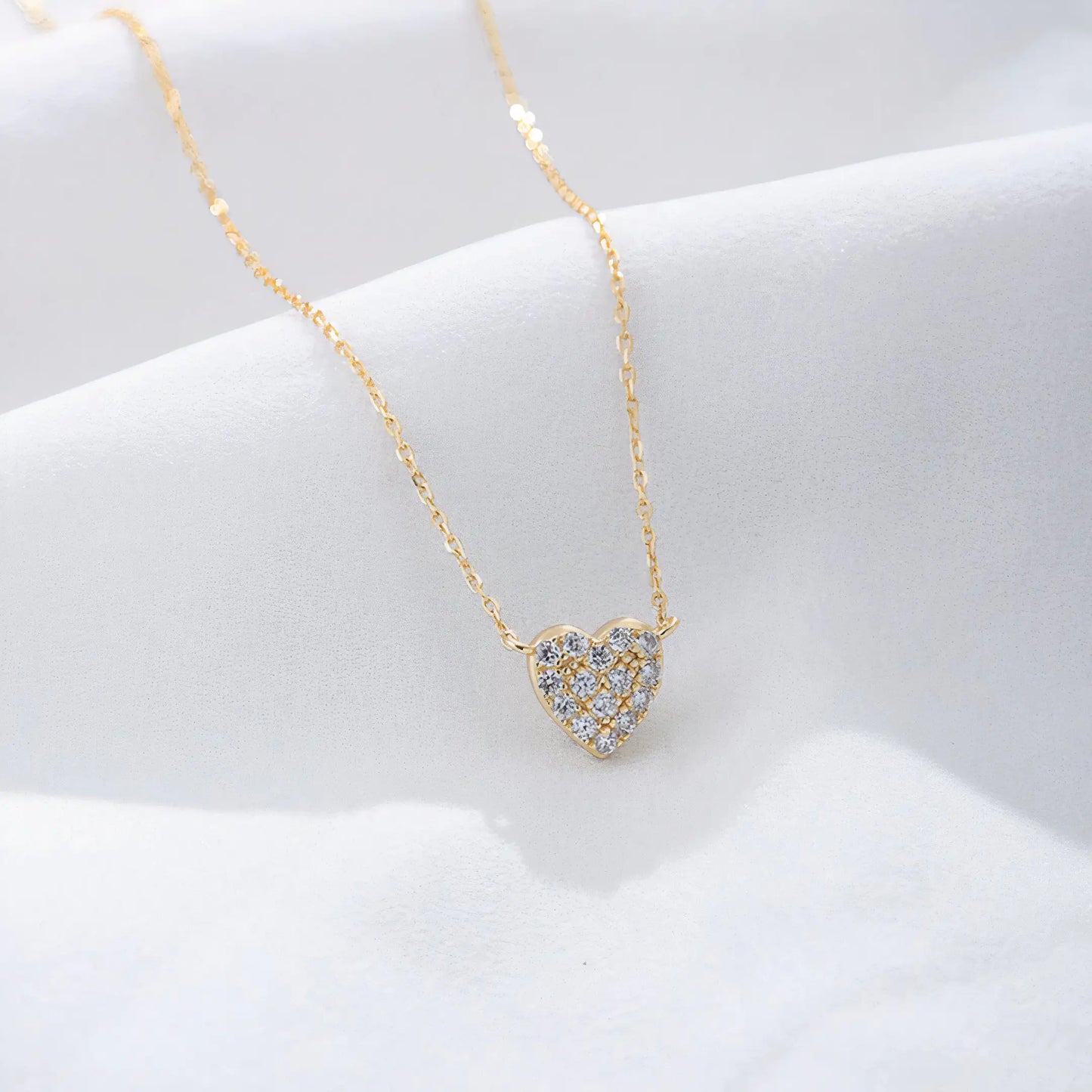 18K Gold Your Heart elegant Woman Necklace