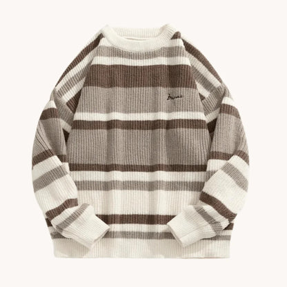 Men Stripe Knitwear Sweater