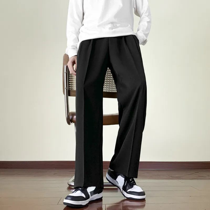 Korean Style Men Loose Fit Dress Pants