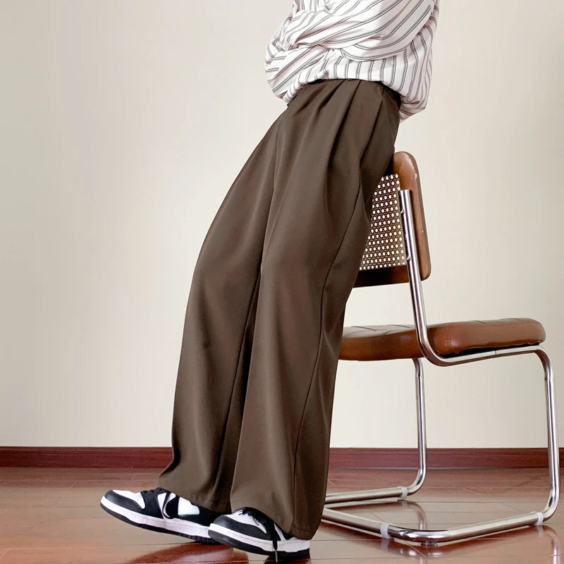 Korean Style Men Loose Fit Dress Pants