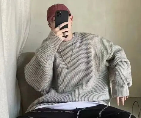 Men Oversized Knit Sweater