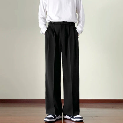 Korean Style Men Loose Fit Dress Pants