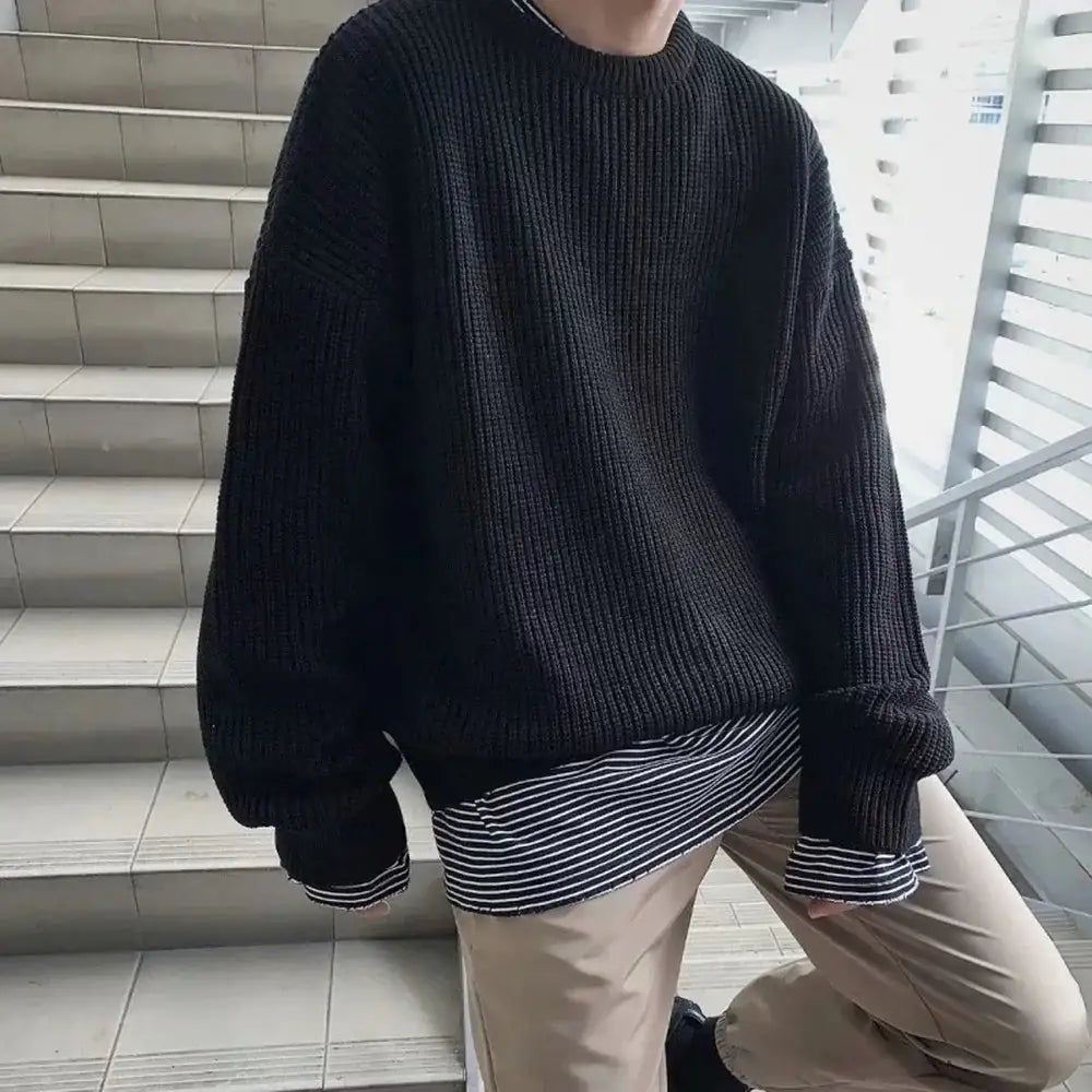 Men Oversized Knit Sweater