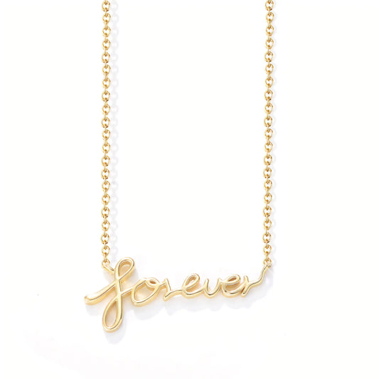 Elegant 18k Gold Woman "Forever You" Necklace